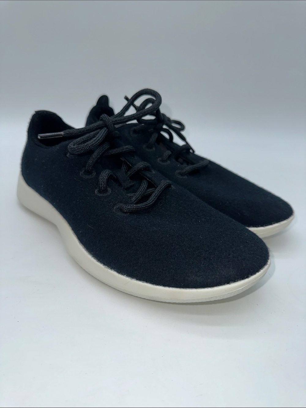 allbirds Women's Wool Runners - Black with Cream Sole